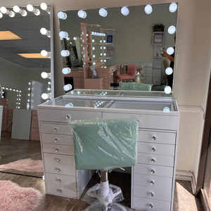 Bàn trang điểm trắng hiệu quả chi phí và tạo nên bàn trang điểm với gương lý tưởng cho kinh doanh bán buôn và thị trường bán lẻ - Product Image 2