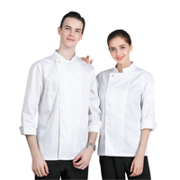 Uniforme de chef de haute qualité vêtements de cuisine design personnalisé vêtements uniformes de chef d'été blanc ou noir moderne durable-Échantillon gratuit