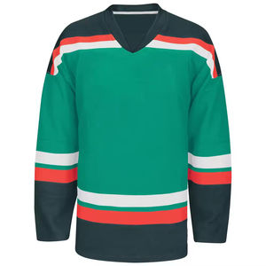 Vente en gros Maillot de hockey sur glace léger et personnalisable Col en V Manches longues Maillot de hockey sur glace réversible personnalisé pour hommes - Product Image 4