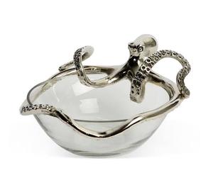 Culinary Concepts Mini soporte de pulpo y tazón de vidrio, 450mL, tazón de cerveza plateado - Product Image 4