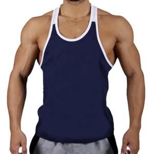 Vente en gros de vêtements de sport décontractés 100% en coton biologique respirants et à séchage rapide personnalisés pour hommes gilet de voyage ajusté sans manches et débardeur de gymnastique - Product Image 5