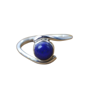 925 Sterling <b>Silver</b> Lapis Gemstone <b>Ring</b> Jewelry Handmade <b>Silver</b> <b>Boho</b> Style <b>Ring</b> Jewelry For Women Wedding Gift For Wife - Product Image 1
