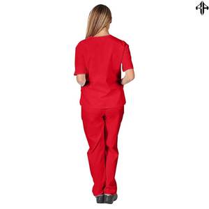 Uniformes médicos de hospital de alta calidad personalizados, uniformes médicos con cuello en V, conjuntos de uniformes de enfermería para mujeres con logotipo personalizado - Product Image 6