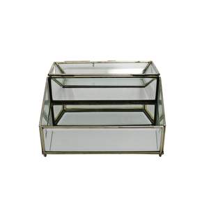 Boîte en verre en métal de conception classique de haute qualité capacité de charge de 5kg pour le stockage de bijoux de décor de maison/bureau emballage Durable dans le Carton - Product Image 2