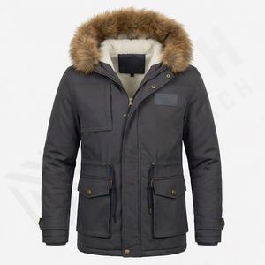 Veste parka d'hiver pour homme, épaisse, imperméable, rembourrage en coton, isolée, chaude, vêtements thermiques, vêtements de neige résistants - Product Image 1
