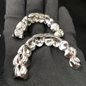 Grillz vintage en diamant certifié IGI VVS, personnalisé en argent S925, hip-hop, plaqué or 10K 14K 18K, cadeau de mariage, fête - Product Image 5