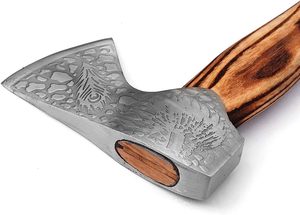 Wholesale Customized High Quality OEM ODM Service Blade High Carbon Steel <b>Axe</b> Camping Use <b>Wood</b> Handle Leather Outdoor Cutting - Product Image 2