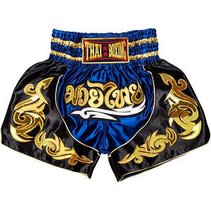 Vêtements de kickboxing et d'arts martiaux MMA personnalisés OEM Meilleur prix Short de Muay Thai de broderie d'appliques d'approvisionnement d'usine à sublimation - Product Image 5