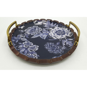 Bandeja para servir de la mejor forma de madera de alta calidad con acabado esmaltado para bodas y hoteles bandeja para servir comida hecha a mano a granel - Product Image 5