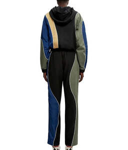 Ensemble de survêtement unisexe d'hiver à capuche, demi-zip, pull, jogging, haut court, veste coupe-vent, pantalon deux pièces, léger, coupe-vent - Product Image 2