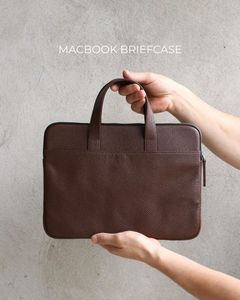 Real Genuine Leather Custom Logo Large-Capacity <b>Laptop</b> Bag Handbag Business Casual Soft and Hard <b>Laptop</b> Bag Men's Briefcase - Product Image 2