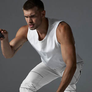 Camiseta sin Mangas Unisex, 100% Bambú y Algodón Orgánico, Transpirable, de Alta Calidad, Secado Rápido, Cuello Redondo, Decoración Bordada, Personalizable, Talla XL - Product Image 5