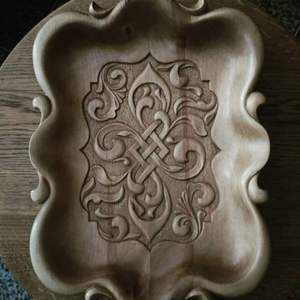 PLATEAU IMPRIMÉ EN BOIS UNIQUE MEILLEURE QUALITÉ SCULPTÉ Forme carrée disponible et meilleur échantillon d'artisanat indien Offre Spéciale - Product Image 6