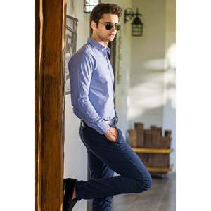 Camisa Casual de Algodón para Hombre NKOSI con Cuello Mao, Tejido Popelina Transpirable, Suministro ODM - Product Image 3