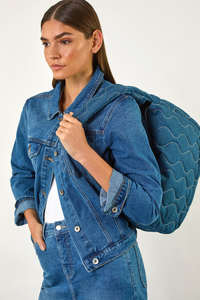 Nouvelle veste en jean recadrée en coton bleu pour femmes personnalisée de qualité supérieure à manches longues conçue pour les femmes pour un confort en toutes saisons - Product Image 6