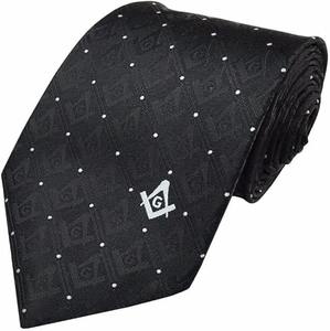 Corbata Masónica Allied Degree, Negra y Amarilla, Tejido de Poliéster, Piezas Maestras, Hechas por Expertos Altamente Calificados - Product Image 5