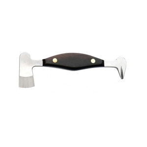Durable Precision Hoof Buffer with Black Polished Wooden Handle Veterinary Horse Care Tool for Livestock Maintenance - Product Image 5