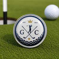 Marqueur de balle de golf personnalisé en usine avec design en dôme et outil magnétique pour accessoires de golf