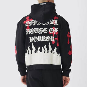 เสื้อสวมหัวสำหรับผู้ชายชุดวอร์มพิมพ์ลายพัฟใส่สบายคอปกมีฮู้ดในราคาสมเหตุสมผลเพื่อความสบายในฤดูหนาว - Product Image 5