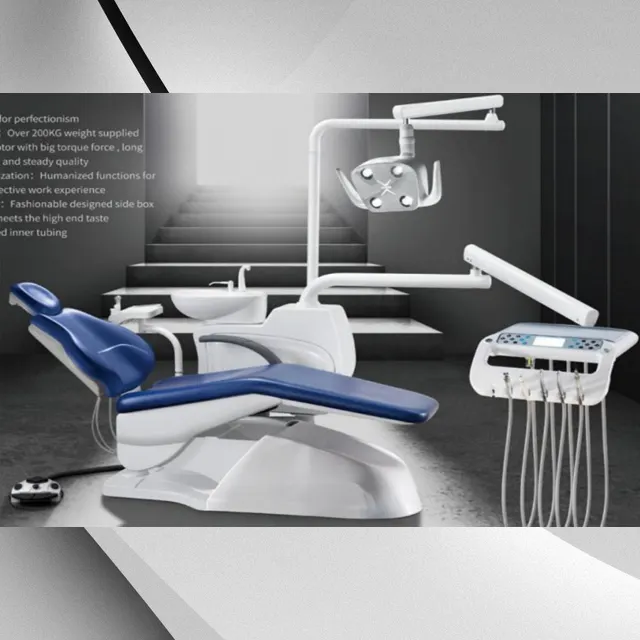 Poltrona odontoiatrica elettronica intelligente con sgabello da dentista