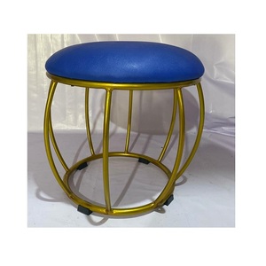 2024 nouveau Design velours tabouret tufté doux velours rond tabouret Pouf premium repose-pieds chaise pied tabouret siège - Product Image 6