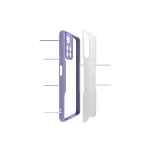 Funda de silicona premium JoieCreatif Parfe Series para Poco M4 Pro 5G, cubierta trasera a prueba de golpes, color morado - Product Image 4
