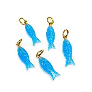 Colgantes de piedras preciosas talladas de Calcedonia azul Natural, colgantes de piedras preciosas talladas en piedra suelta, colgante chapado en oro de Plata de Ley 925 a granel - Product Image 6