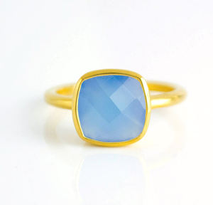 Pierres précieuses Onyx noires taille 10mm forme de coussin facetté Vermeil or 925 argent Sterling lunette ensemble bague en argent 925 véritable bagues en argent - Product Image 5