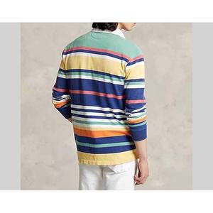 2025 gros haute qualité hommes Rugby pour Polo chemise à manches longues personnalisé rayé conception plaine teint populaire mode haute - Product Image 3
