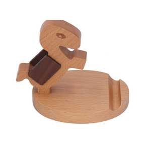 Wooden Mobile Base Stand <b>Cake</b> Stand Custom Logo Natural Wooden Desk Charging Mobile Table Bed Smart Phone Stand - Product Image 6