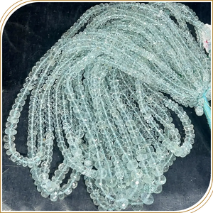 Cuentas Redondas Facetadas de Aguamarina Natural de 4 mm a 8 mm, Tamaño de 14 Pulgadas, para la Fabricación de Joyas, Cuentas de Piedras Preciosas - Product Image 6