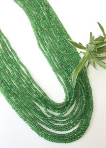 Collier de perles facettées en tsavorite, pierre précieuse naturelle, perles de tsavorite pour la fabrication de bijoux fins, collier de perles de pierres précieuses - Product Image 5