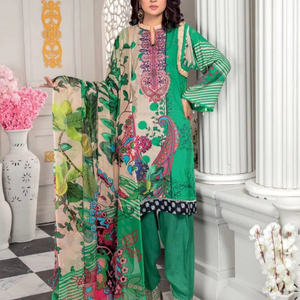 Vestido de fiesta de verano 2025 Colección de diseñadores Vestido de algodón de césped de calidad premium con gasa Dupatta Costura formal con cordones - Product Image 1