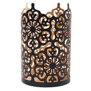 Portavelas con recorte geométrico dorado para Diwali, decoración del hogar, diseño elegante de linterna para Diwali e iluminación festiva - Product Image 2