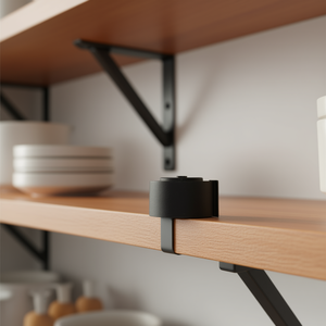 Protector de Puerta de Goma Negra, 40 mm de Diámetro, 35 mm de Altura, Montaje con Espiga - Paquete de 25 Protectores de Agarre para Estantes, Categoría de Producto - Product Image 3