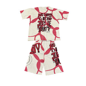 Conjuntos de camiseta y pantalones cortos para hombre con logotipo personalizado superventas Conjunto de camiseta y pantalones cortos de dos piezas para hombre - Product Image 5