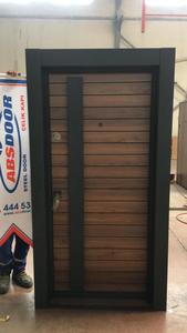 Porte de sécurité en bois naturel et acier ABSDOOR EVOTE, isolation thermique, ouverture manuelle pour usage intérieur, hôtel, villa, appartement, entrée - Product Image 4