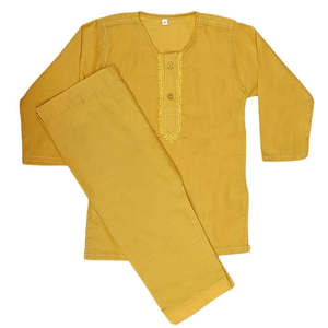 Ensemble Shalwar Qameez pour nouveau-nés Chase Value - 6-9 mois, coton jaune - Product Image 1