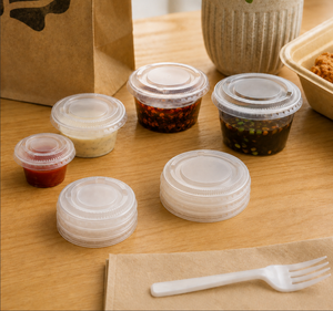 Contenitore Monoporzione Trasparente in PP da 0,75 Oz con Coperchio, Monouso, Impilabile, 2500 Pezzi, per Alimenti da Asporto, Senza BPA, per la Conservazione della Freschezza, Moderno - Product Image 3