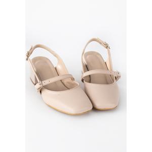 Scarpe basse con tacco in vernice lilla da donna - Product Image 1