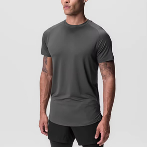 Camiseta raglán para hombre de alta calidad | Camiseta de entrenamiento y fitness de manga corta suave y cómoda - Product Image 1