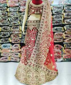 Vente en gros de travail imprimé en feuille de soie et coton d'apparence riche Lehenga Choli avec Dupatta Beau vêtement ethnique Vêtements de réception pour femmes - Product Image 6