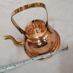 Pure Copper Hammered <b>Teapot</b> with Gold <b>Metal</b> Handle Perfect for Unique Kitchen Gifts and Anniversary Celebrations Kettle - Product Image 6