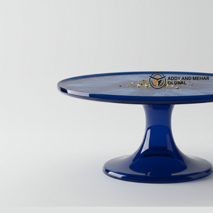 แท่นวางเค้กเรซิ่นทำด้วยมือสีน้ำเงินมีสไตล์สำหรับของหวานและของตกแต่ง - Product Image 3