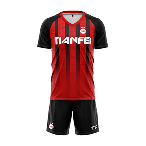 Ensemble de maillots de football personnalisés TF, kit de football, séchage rapide, antibactérien, respirant, anti-UV, 100% polyester, col en V - Product Image 5