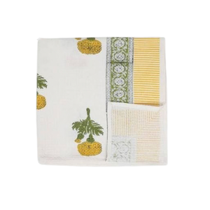 Paños de Cocina Amarillos con Diseño Floral, de Algodón, 40x60cm, 180GSM, 200TC, Paño para Platos Estampado, OEKO TEX, Bajo MOQ, OEM, ODM, India, B2B, Venta al Por Mayor - Product Image 1