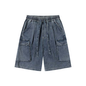 Pantalones cortos de mezclilla personalizados informales para hombre Pantalones cortos de mezclilla personalizados OEM - 100% Pantalones cortos de verano de algodón elástico para hombres y mujeres - Product Image 3