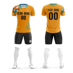 Vente en gros en usine Ensemble complet de maillots de football personnalisés Uniformes de kit de football pour jeunes Vêtements de football pour hommes avec service de coupe automatisé OEM - Product Image 4