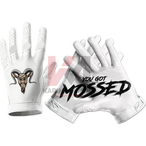 ถุงมืออเมริกันฟุตบอลผ้าระบายอากาศสีพื้นถุงมืออเมริกันฟุตบอล - Product Image 1