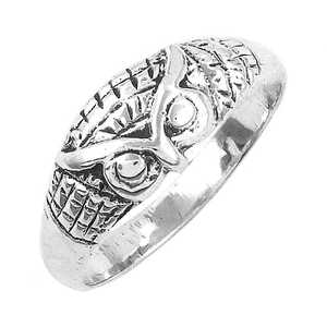 Anillo de Plata de Ley 925 con Diseño de Búho para Mujer, Engaste Invisible Romántico, Joyería Fina con Baño de Rodio, Regalo Perfecto para Ella - Product Image 3